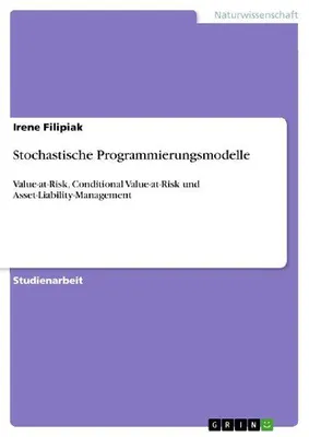 Produktbild von Stochastische Programmierungsmodelle