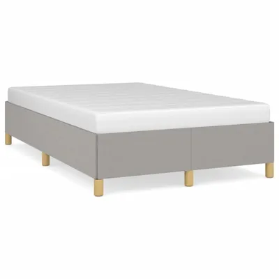 Image de vidaXL Cadre de lit sans matelas gris clair 120x190 cm Tissu