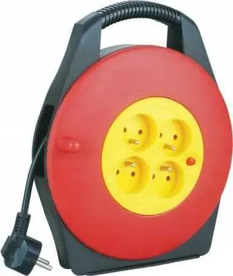 Immagine prodotto di Avvolgicavo elettrico a 4 prese, 10 m