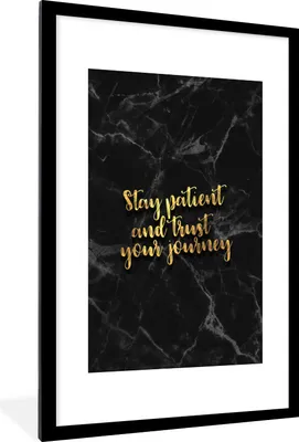 Produktbild von MuchoWow® Gerahmtes Poster Zitate - Motivation - Gold - Marmor 60x90 cm - Poster mit Schwarzem Bilderrahmen Wandposter Rahmen Foto Bilder - Dekoration - Wandposter Wohnzimmer - Hochwertig