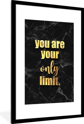 Produktbild von MuchoWow® Gerahmtes Poster Zitate - Motivation - Gold - Marmor 60x90 cm - Poster mit Schwarzem Bilderrahmen Wandposter Rahmen Foto Bilder - Dekoration - Wandposter Wohnzimmer - Hochwertig