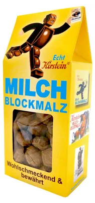 Produktbild von Kirsteins Milch Blockmalz Bonbons eine Spezialität aus der Box 150g