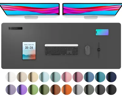 Obrázek produktu pro Kožená podložka pod psací stůl – voděodolná podložka do kanceláře