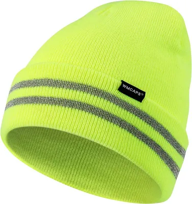 Productafbeelding van Beanie reflecterend uniseks - Stretch met omslag - Winddicht - Voor hardlopen en outdoor