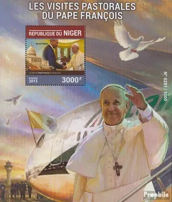 Produktbild von Briefmarken Niger 2015 Mi Block 497 (kompl. Ausg.) postfrisch Papst Franziskus