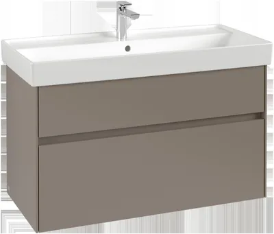 Image de Villeroy & Boch Collaro Meuble sous-lavabo, 2 tiroirs, lavabo au centre, 954x546x444mm, C01100VN