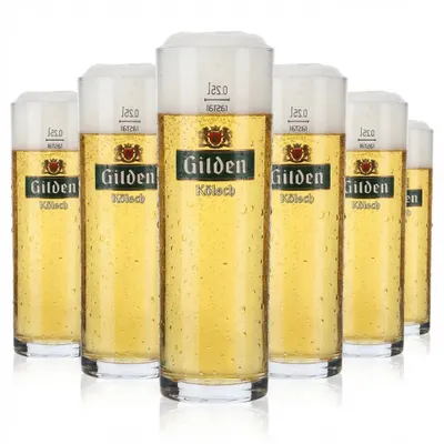 Produktbild von 12x Gilden Kölsch Bier Glas 0,25l Becher/Stange Biergläser Kölschgläser