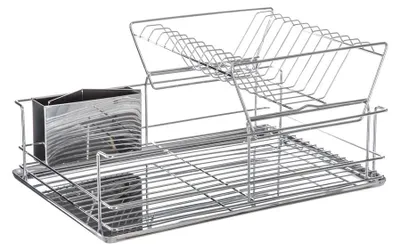 Produktbild von Abtropfgitter mit 2 Ebenen Five® - Silber - Sortierboxen