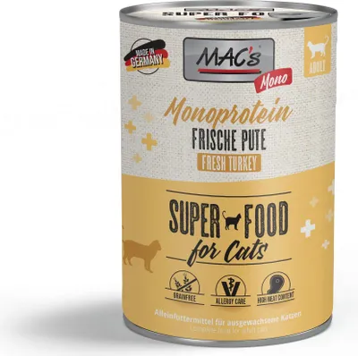 Produktbild von MAC's CAT - Monoprotein Dose 6x400g | Pute