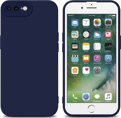 Produktbild von Cadorabo Hülle für Apple iPhone 7 PLUS / 7S PLUS / 8 PLUS Schutz Hülle in Blau TPU Silikon Etui Case Handyhülle
