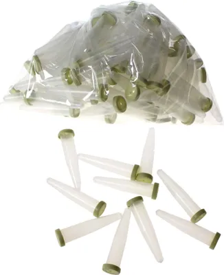Produktbild von Orchideenröhrchen Wasserröhrchen Blumenröhrchen Reagenzglas m. Deckel Kunststoff, Größe:100St 10ml 19x80mm