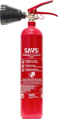 Produktbild von CO2 Feuerlöscher 2 kg, Löschklasse 34B, mit Montagehalterung, für Flüssigkeits- und Gasbrände