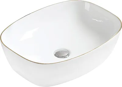 Immagine prodotto di Mexen Lita lavabo da appoggio 49 x 37 cm, bianco/oro - 22124905