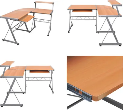 Produktbild von vidaXL Eck Computertisch Braun 132x112x99 cm Holzwerkstoff - Computertisch - Computertische - Gaming Tisch - Eckschreibtisch