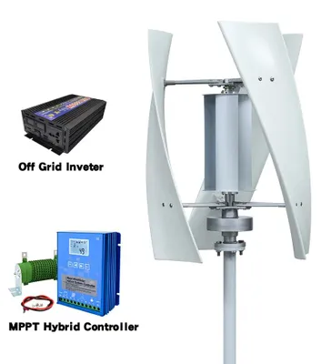 Productafbeelding van Windturbine - Windmolen - Windturbine Generator - Windenergie - Verticaal As - 5000W - 48V