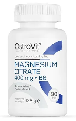 Productafbeelding van OstroVit Magnesiumcitraat 400 mg + B6 90 tabletten.Grootte:90 Tabletten