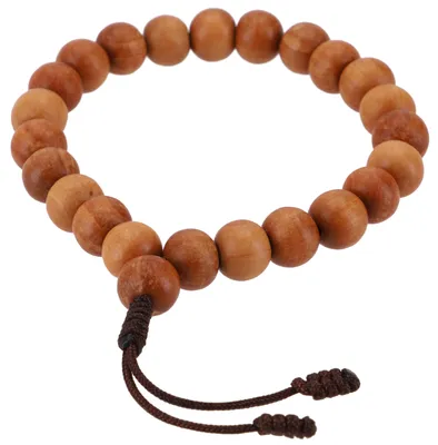 Produktbild von Armband, Tibetische Handmala, Buddhistischer Schmuck, Yogaschmuck, Holzarmband - Holz/10 mm, Braun, Armreifen & Armbänder Modeschmuck