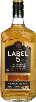 Image de Label 5 Classic Black Blended Scotch Whisky 40% Vol. 0,7l