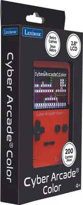 Produktbild von Lexibook, Cyber Arcade Color, Tragbare Retro-Spielkonsole, 200 Action-, Sport-, Renn-, Logikspiele und mehr, 2,8" LCD-Farbdisplay, Rot, JL2389