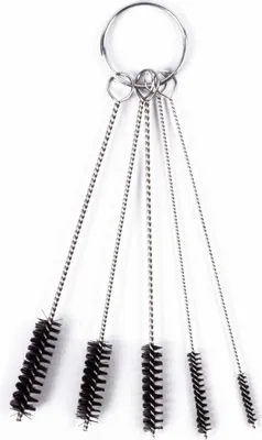 Productafbeelding van Ragger - Rager-set - Ragers - 5-delig - Reinigingsset - Reinigingsborstels - Rager - Borstels - Zwart - Op een ring bevestigd - Set van 5 stuks
