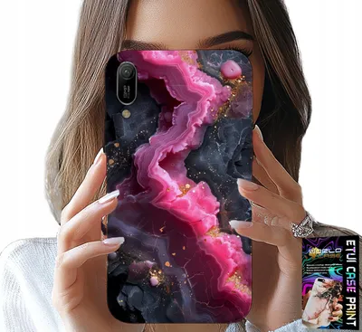 Immagine prodotto di Custodia Per Huawei Y6 2019 - Retro In Marmo Rosa, Design Alla Moda