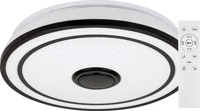 Immagine prodotto di Rabalux Black Apparecchio da soffitto a LED Nikolaus 395mm 24W RGB + CCT con DO e altoparlante 71030