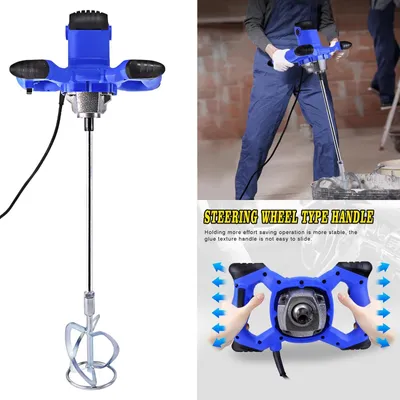 Produktbild von Handrührwerk - Betonrührer - 2600 W - 220–240 V - 0–1700 U/min - 6 Stufen - M14-Aufnahme - 12 cm Rührquirl