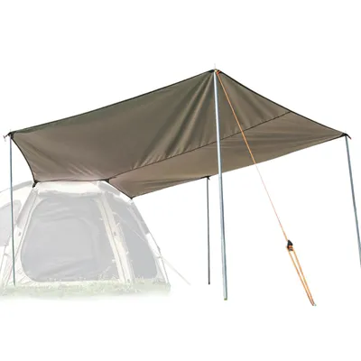 Produktbild von Qunature Campingzelt 250cm*236cm Outdoor Pavillon Markise, Khaki