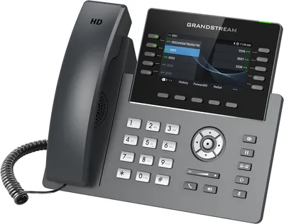 Produktbild von Grandstream Networks GRP2615, IP-Telefon, Schwarz, Grau, Kabelgebundenes Mobilteil, Tisch/Wand, Im Band, SIP-Info, 10 Zeilen
