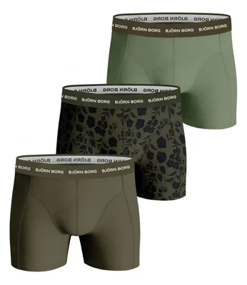 Productafbeelding van Björn Borg - Heren - Boxershorts, basic model, 3-pack - Rood/Groen - Maat S