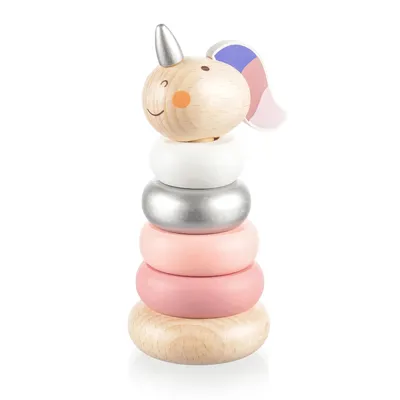 Produktbild von ZOPA Einhorn Holzschnappringe Rosa