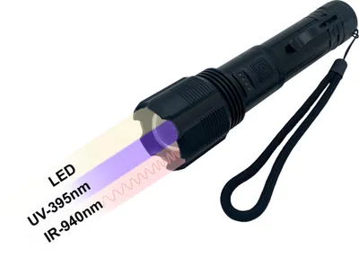 Produktbild von Berger & Schröter BS 32513 - LED-Taschenlampe 3-in-1 weiss-IR-UV Akku