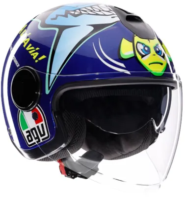 Image de Agv Eteres Rossi Misano 2015 E2206 Casque jet Bleu XL Bleu XL