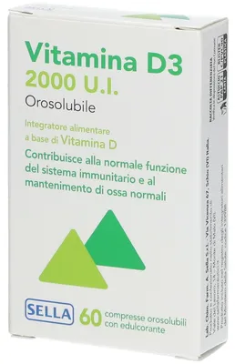 Immagine prodotto di Vitamina D3 2000Ui Orosolubile 60 Compresse