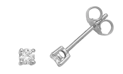 Produktbild von 18 Karat (750) Weißgold Damen - Diamant Paar Ohrstecker Brillant-Schliff 0.20 Karat GH - SI2; TRS279418KW