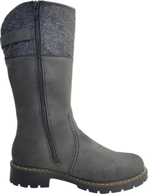 Imagen del producto de Botas para mujer Rieker, forradas, de caña alta, color gris, para uso diario