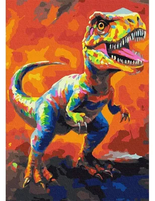 Produktbild von 5D Diamant Painting Set Dinosaurier Tiere 30x40cm