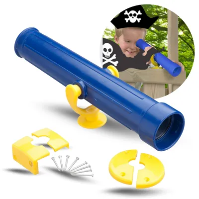 Produktbild von Spielturmking Fernrohr Kinder HENRY - Spielturm Zubehör für Kinder - Teleskop Piratenzubehör für Abenteuer - Blau/Gelb 32631-28