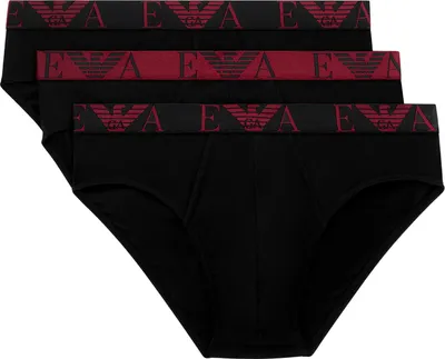 Produktbild von EMPORIO ARMANI Herren Briefs Slips Organic Stretch Baumwolle im Multipack  L Brief/Schwarz