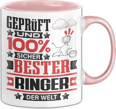 Produktbild von Ringer Geschenk Lustiger Spruch für Ringer Geschenkidee Bester Ringer Der Welt (Rosa)