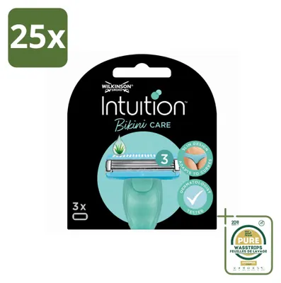 Productafbeelding van 25 Wilkinson Intuition Bikini Care scheermesjes, navulbladen - voorraadverpakking - 25 stuks