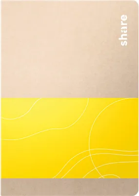 Produktbild von share Notizheft A6 40 Blatt liniert 80 g/qm gelb