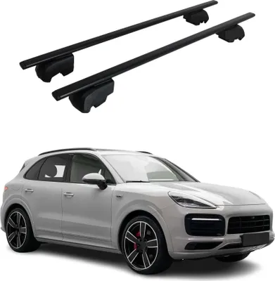 Produktbild von Dachträger Grundtäger für Porsche Cayenne 2018-2025 75kg Metall Schwarz 2 tlg