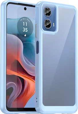 Obrázek produktu pro Pouzdro pro Motorola Moto G34 průhledné, nárazuvzdorné TPU silikonové ochranné pouzdro modré
