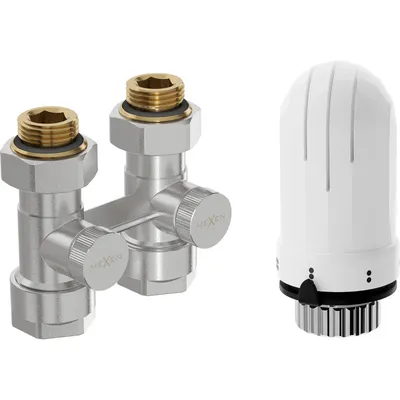 Zdjęcie produktu dla Mexen G03 zestaw termostatyczny dwururowy DN50, prosty 1/2"x16 mm, nikiel - W912-016-938-01