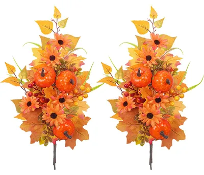 Künstlicher Herbstblumenstrauß 2 Stk., 59 cm