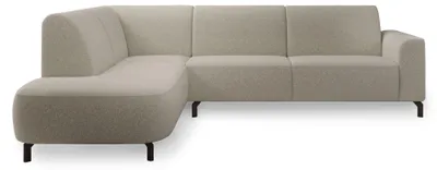 Produktbild von Selsey Lununa – Ecksofa mit Armlehne, Bouclé, Ottomane links, Graubeige