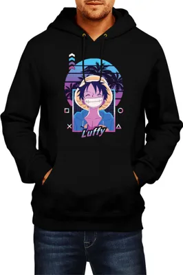 Produktbild von Herren Kapuzenpullover Manga Japan Anime Comics Animation One Manga Piece Anime 0022, Man M / Schwarz