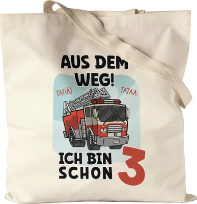 Produktbild von Aus Dem Weg Ich Bin Schon 3 Stoffbeutel Jutebeutel Canvas Happy Birthday 3. Geburtstag Alles Gute Jahre Leben Geschenke Geburtstagsfeier