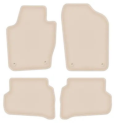 Immagine prodotto di Tappetini in moquette per Skoda Fabia III 2014- (hatchback/station wagon) – set 4 pezzi, beige, su misura – Wielganizator FORTUNA